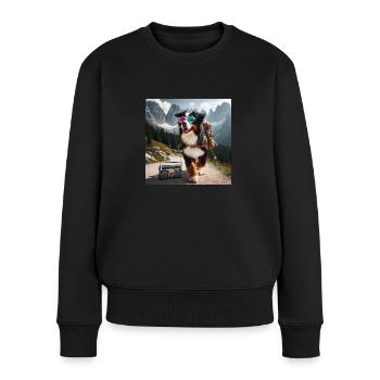 Berner Sennenhund - Frauen Premium Bio Pullover - Schwarz - Vorne - Julia (174cm)