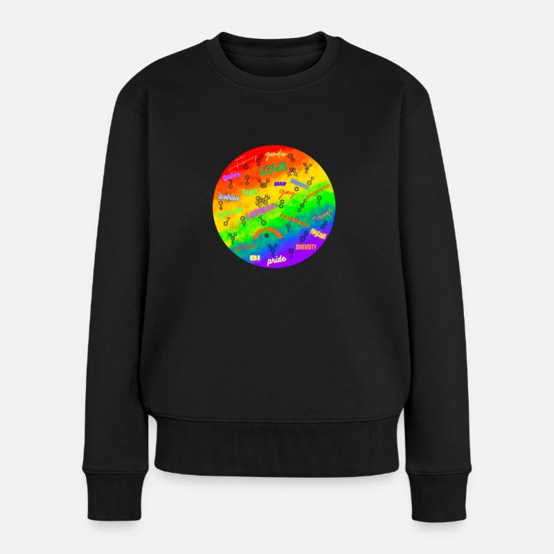 Conception de la fierté LGBTQIA+ - Pull Premium bio Femme - noir