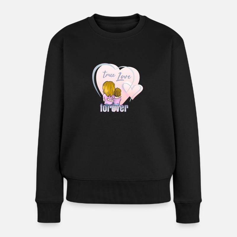 true love forever - Women's Premium Organic Jumper - black