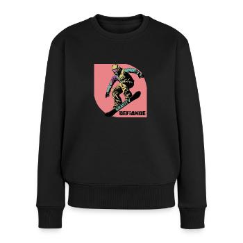 Gravity Defiance - Pour les snowboarders - Pull Premium bio Femme - noir - Devant - Julia (174cm)