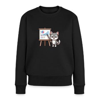 Cute Little Teacher Wolf - Women's Premium Organic Jumper - black - Front - Julia (174cm)