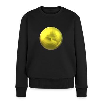 gelbe Kugel - Frauen Premium Bio Pullover - Schwarz - Vorne - Julia (174cm)