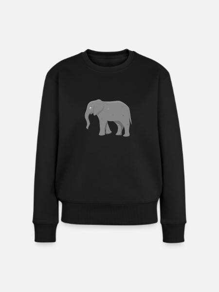Éléphant d’afrique - Pull Premium bio Femme - noir