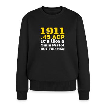 1911 Zubehör 1911 .45 ACP Sportschießen IPSC - Frauen Premium Bio Pullover - Schwarz - Vorne - Julia (174cm)