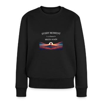 Every moment - Women's Premium Organic Jumper - black - Front - Julia (174cm)