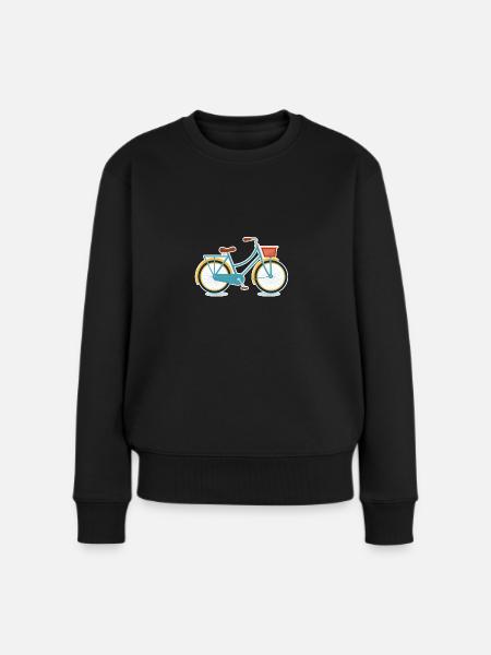 Fahrrad Citybike - Frauen Premium Bio Pullover - Schwarz