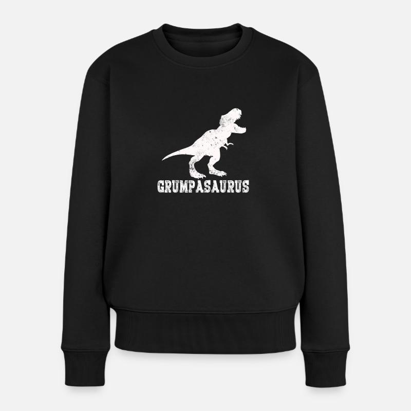 Best Grumpa Dinosaur Grumpasaurus T Shirts For Fat - Frauen Premium Bio Pullover - Schwarz