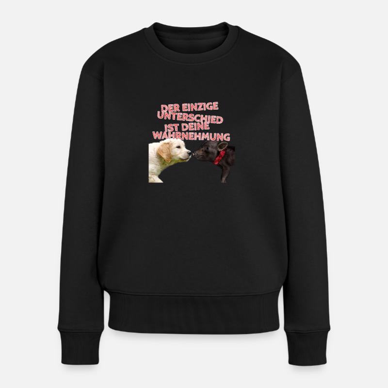 Der einzige Unterschied ist deine Wahrnehmung - Frauen Premium Bio Pullover - Schwarz
