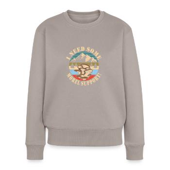Mushroom picking - Women's Premium Organic Jumper - taupe - Front - Julia (174cm)