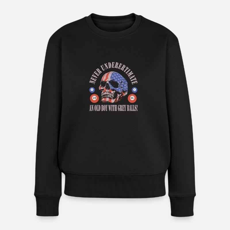 Bingo - Frauen Premium Bio Pullover - Schwarz