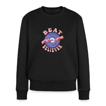 Festival - Frauen Premium Bio Pullover - Schwarz - Vorne - Julia (174cm)