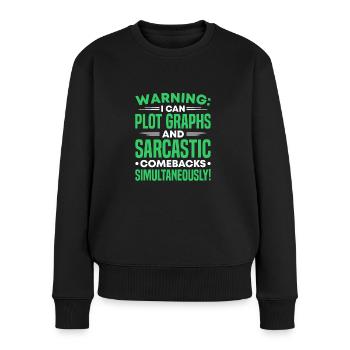 Daten Analytiker Datenschutz Beauftragter - Frauen Premium Bio Pullover - Schwarz - Vorne - Julia (174cm)