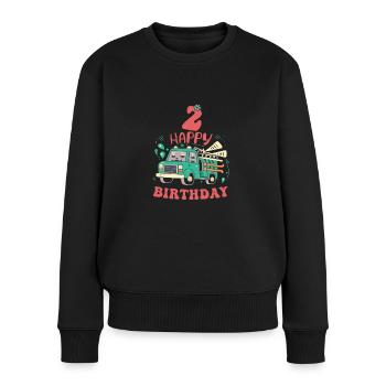 2e anniversaire les gars - Pull Premium bio Femme - noir - Devant - Julia (174cm)