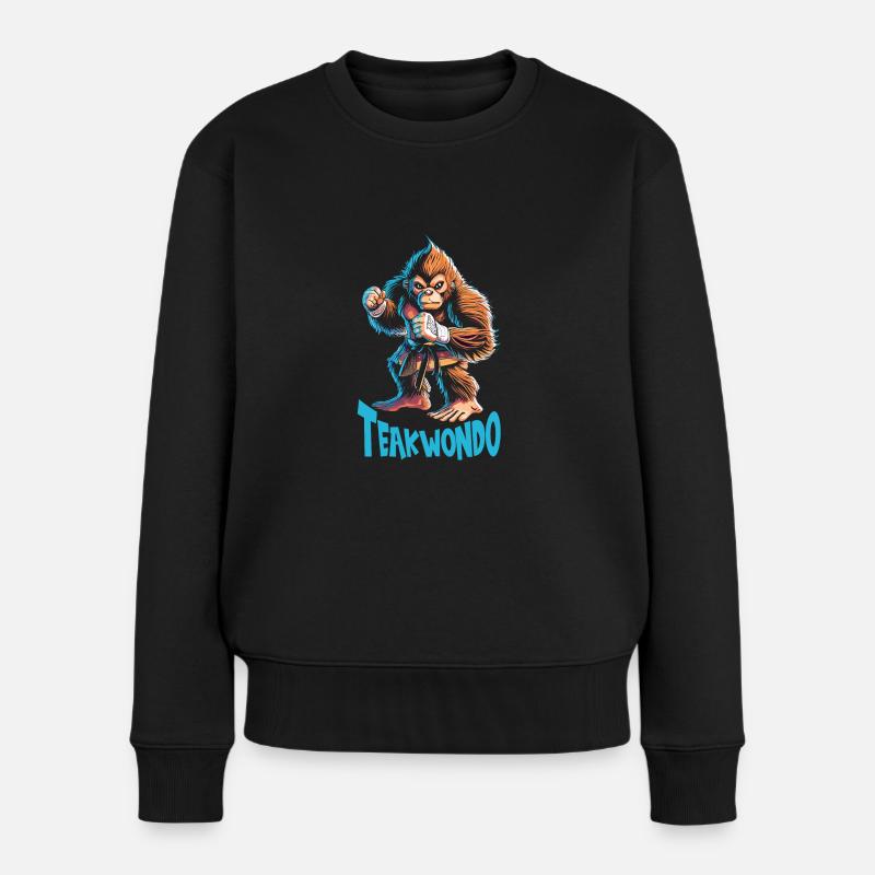 Teakwondo - Frauen Premium Bio Pullover - Schwarz