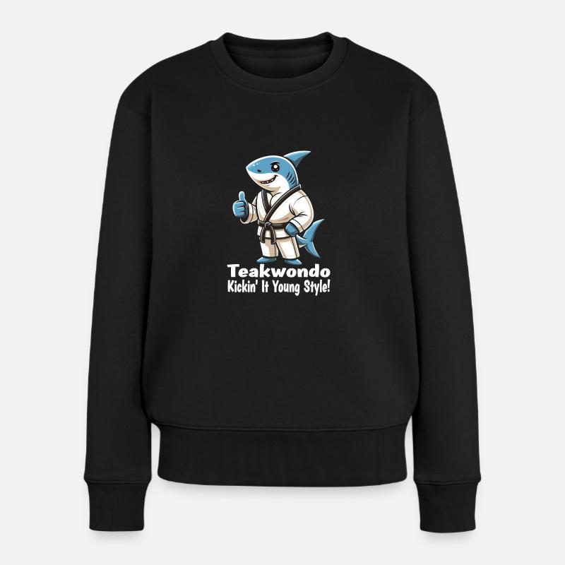 Teakwondo - Frauen Premium Bio Pullover - Schwarz
