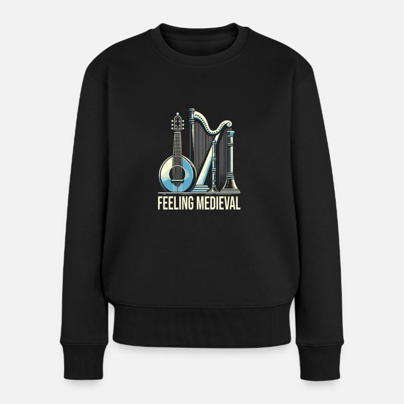 Mittelalter Markt - Frauen Premium Bio Pullover - Schwarz