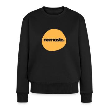 Namasté - Pull Premium bio Femme - noir - Devant - Julia (174cm)