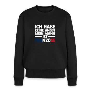 Franzosen Französisch Frankreich - Frauen Premium Bio Pullover - Schwarz - Vorne - Julia (174cm)