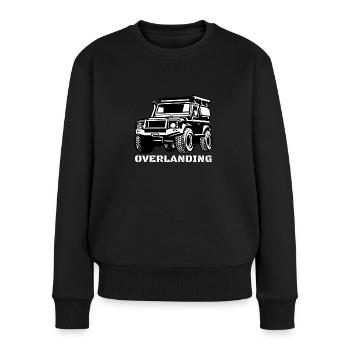 Overlanding Zubehör, Overlanding Gear, Offroad - Frauen Premium Bio Pullover - Schwarz - Vorne - Julia (174cm)