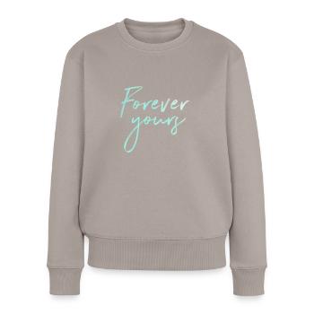 Forever Young Girl Power Woman Königin - Frauen Premium Bio Pullover - Taupe - Vorne - Julia (174cm)