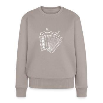 Akkordeon - Frauen Premium Bio Pullover - Taupe - Vorne - Julia (174cm)