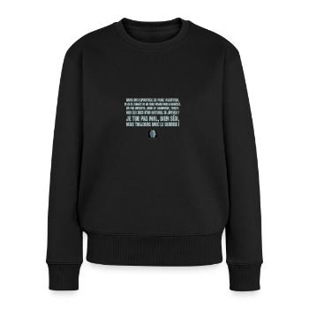 Un reportage de pure invention... Replique culte - Pull Premium bio Femme - noir - Devant - Julia (174cm)