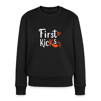 Premiers coups de pied premiers pas Bébé Enfants - Pull Premium bio Femme - noir - Devant - Julia (174cm)
