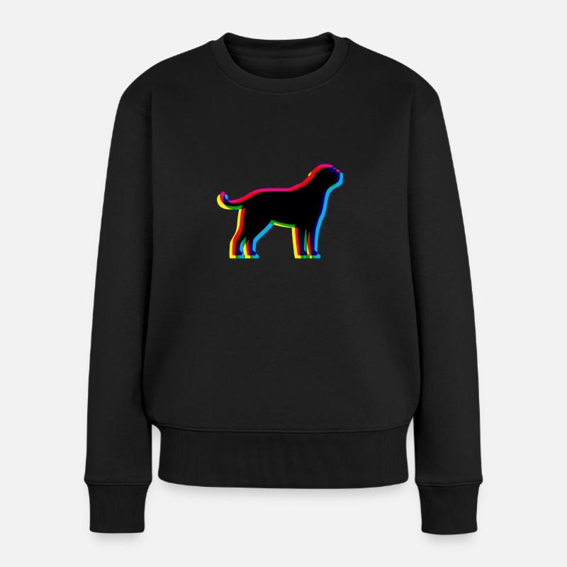 CMYK Bernhardiner - Frauen Premium Bio Pullover - Schwarz