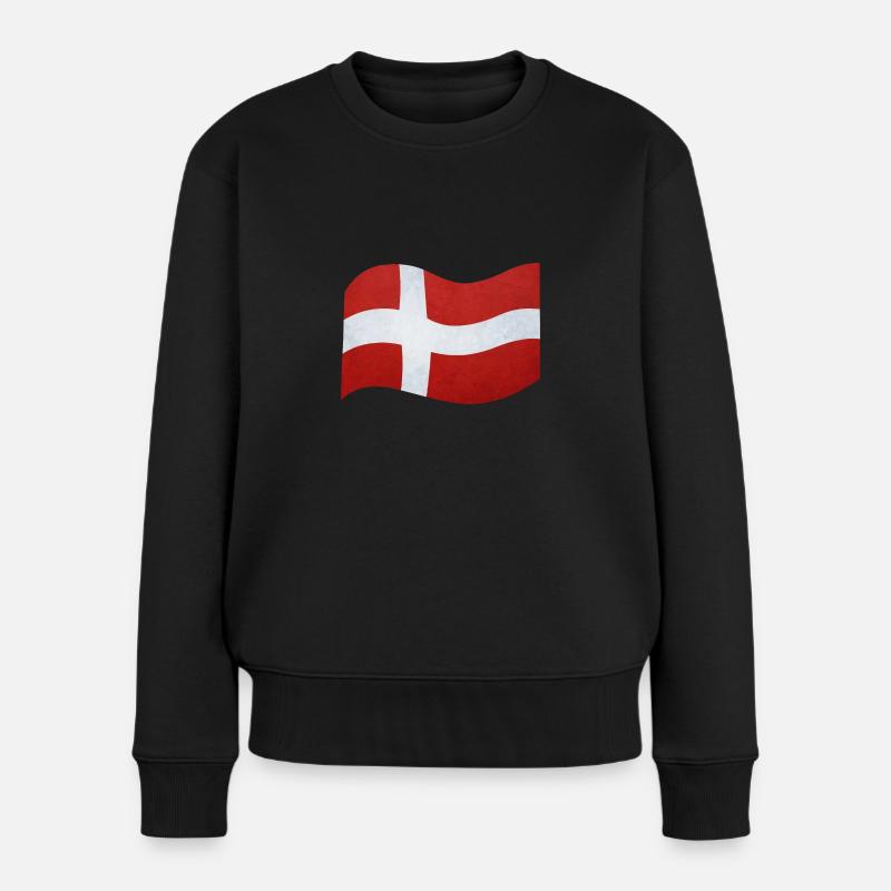 Dänemark - Frauen Premium Bio Pullover - Schwarz