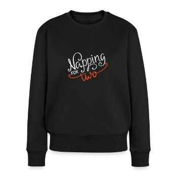 Dormir Sieste Deux Deux Grossesse - Pull Premium bio Femme - noir - Devant - Julia (174cm)