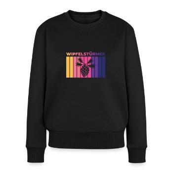 Wipfelstürmer, Zapfenpflücker Design - Frauen Premium Bio Pullover - Schwarz - Vorne - Julia (174cm)