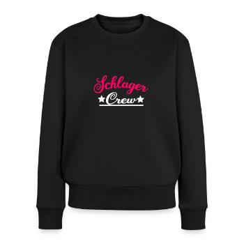Schlager Crew Party Team Gruppenoutfit Partnerlook - Frauen Premium Bio Pullover - Schwarz - Vorne - Julia (174cm)