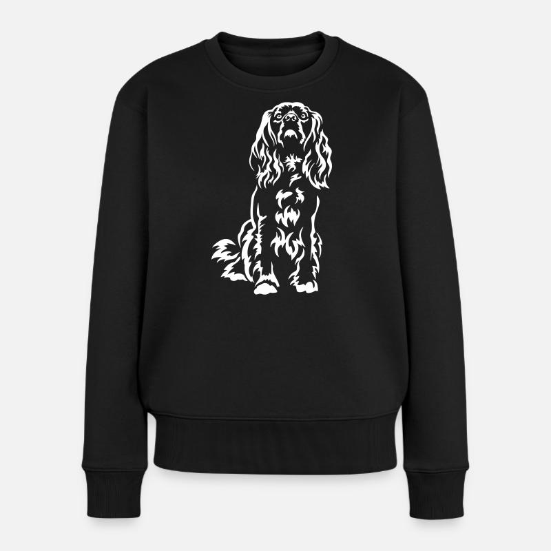 American Cocker Spaniel "Black Edition" - Frauen Premium Bio Pullover - Schwarz