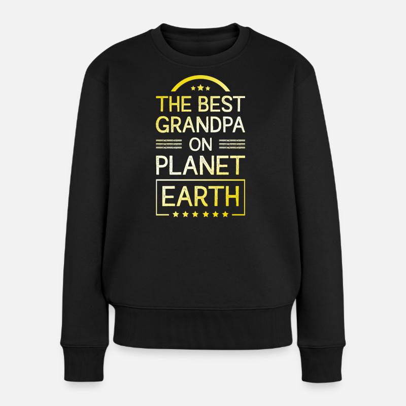 Bester Opa Spruch - Frauen Premium Bio Pullover - Schwarz