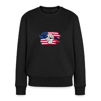 Elektriker Strom Elektrizität Elektrotechnik - Frauen Premium Bio Pullover - Schwarz - Vorne - Julia (174cm)