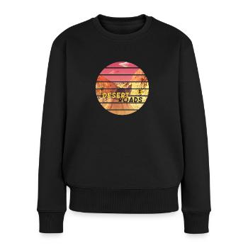 Desert Roads - Frauen Premium Bio Pullover - Schwarz - Vorne - Julia (174cm)