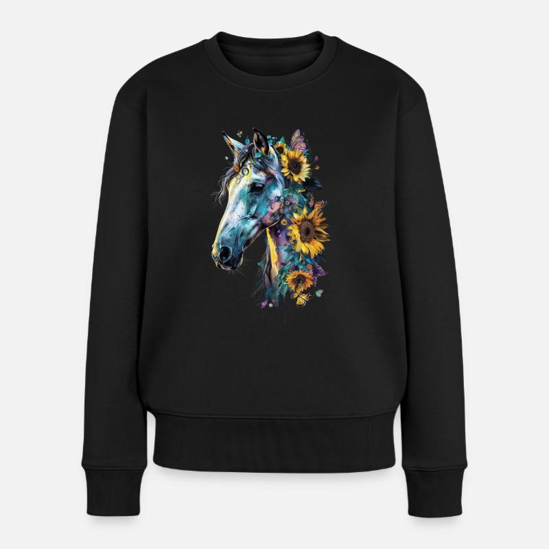 Arabic - Women's Premium Organic Jumper - black