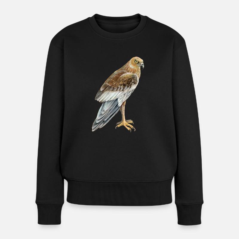 Rohrweihe - Frauen Premium Bio Pullover - Schwarz