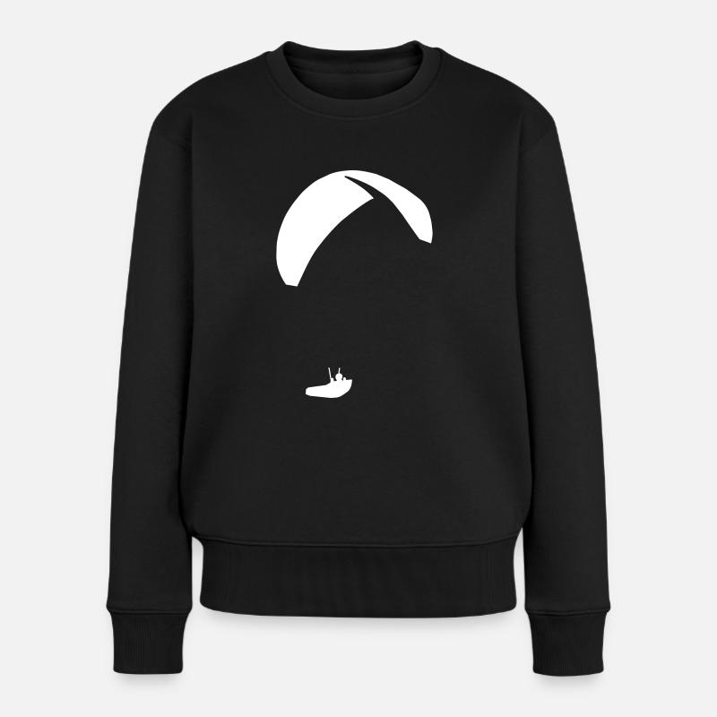 Paragleiter Gleitschirm Paraglider - Frauen Premium Bio Pullover - Schwarz
