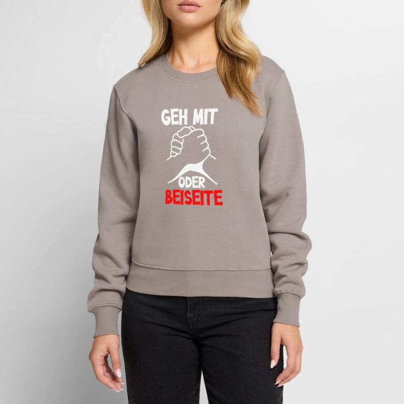 Geh mit oder beiseite - Design Frauen Premium Bio Pullover