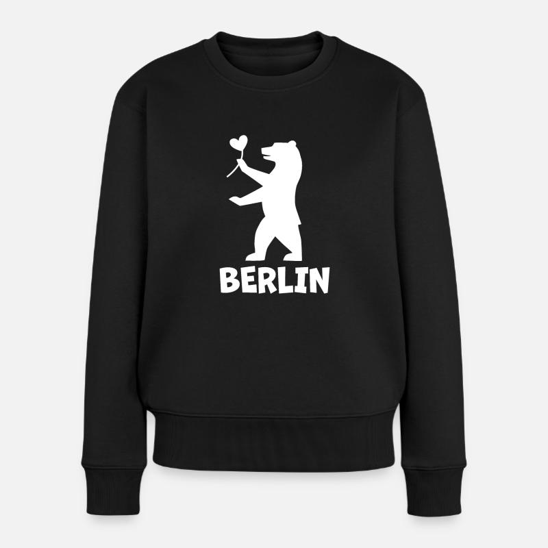Ours de Berlin - Pull Premium bio Femme - noir