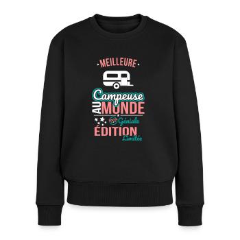 Best Camper in the World - 100% Awesome - Women's Premium Organic Jumper - black - Front - Julia (174cm)