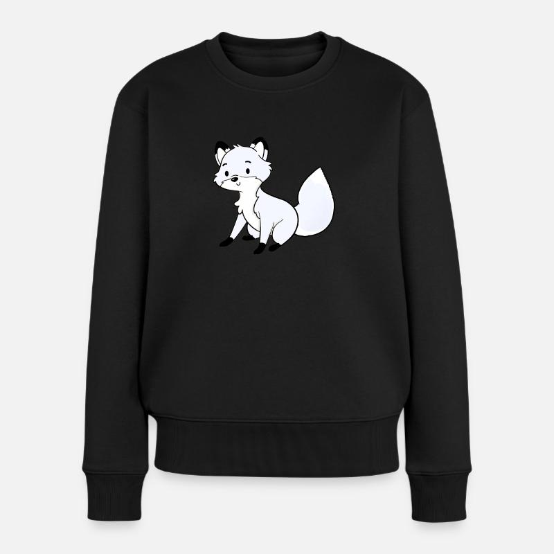 Polarfuchs - Frauen Premium Bio Pullover - Schwarz