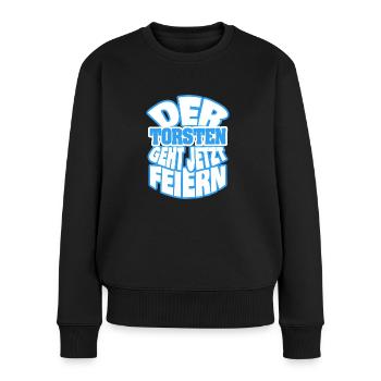 Vorname Torsten - Frauen Premium Bio Pullover - Schwarz - Vorne - Julia (174cm)
