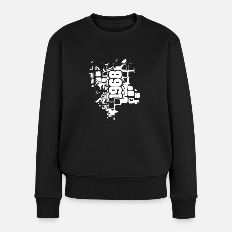 1968 - Frauen Premium Bio Pullover - Schwarz