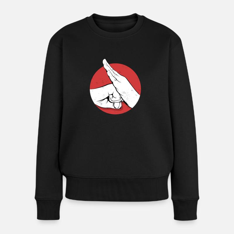 Kung Fu - Frauen Premium Bio Pullover - Schwarz