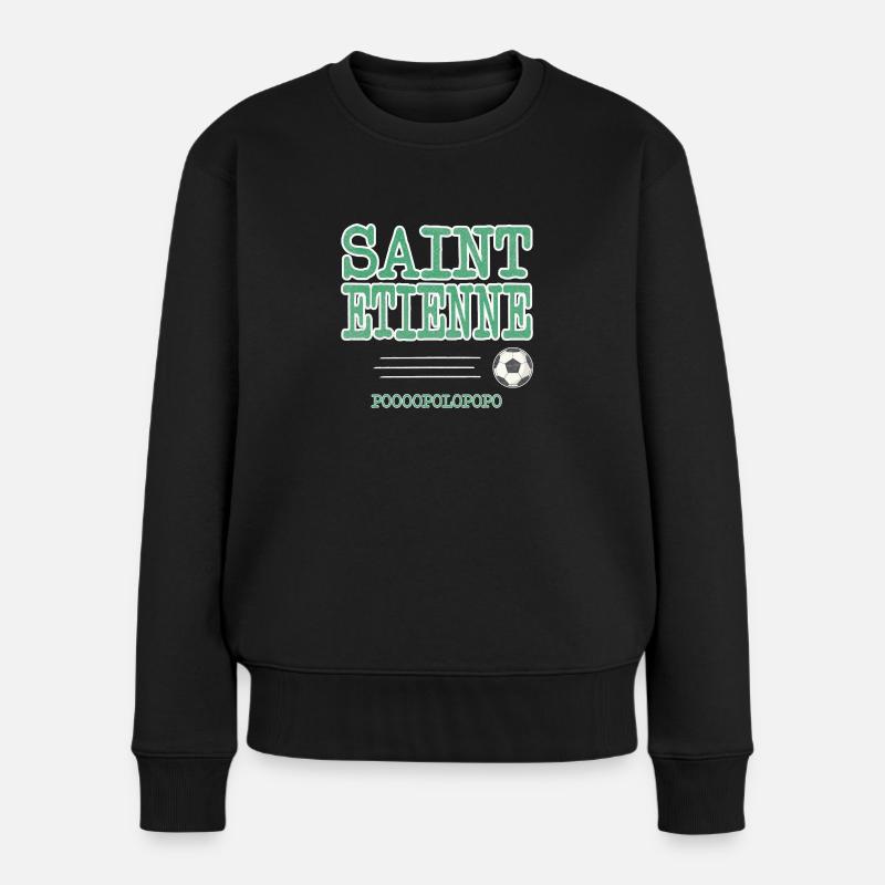Sainté Saint-Etienne Stéphanois Popolopopo - Pull Premium bio Femme - noir