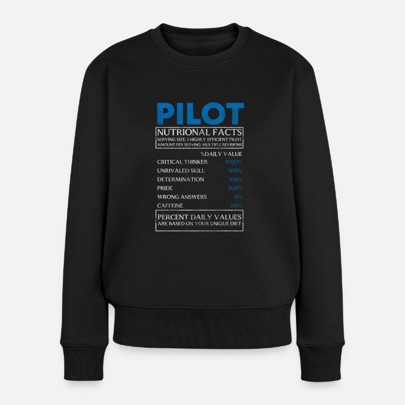 Flugzeug Herzschlag Luftfahrt Flugplatz - Frauen Premium Bio Pullover - Schwarz