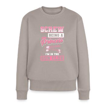 Club de tir Munitions Tireur sportif - Pull Premium bio Femme - taupe - Devant - Julia (174cm)
