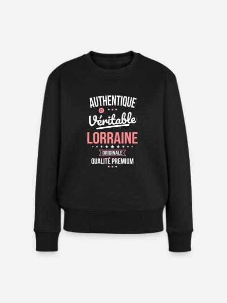 Authentique et véritable Lorraine - Originale - Pull Premium bio Femme - noir